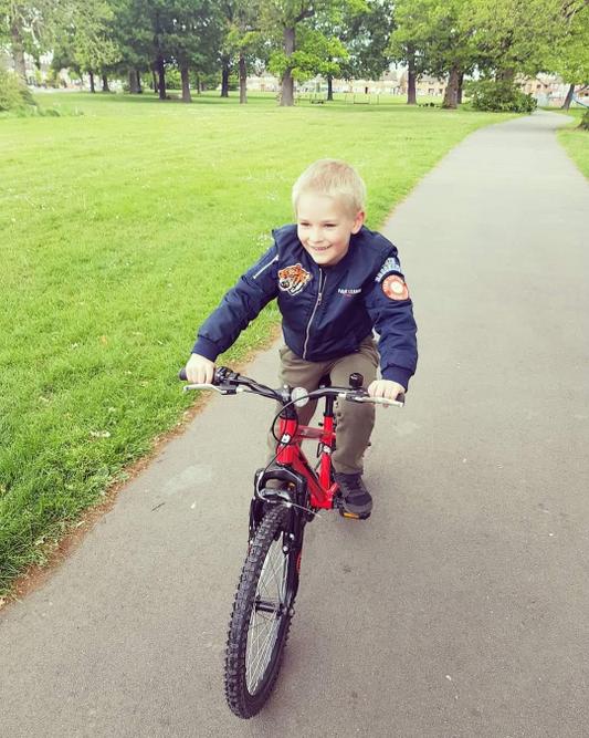 William learnt how to ride a bike! Well done!!! 