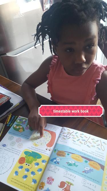 Nyameso worked hard on her timetables!