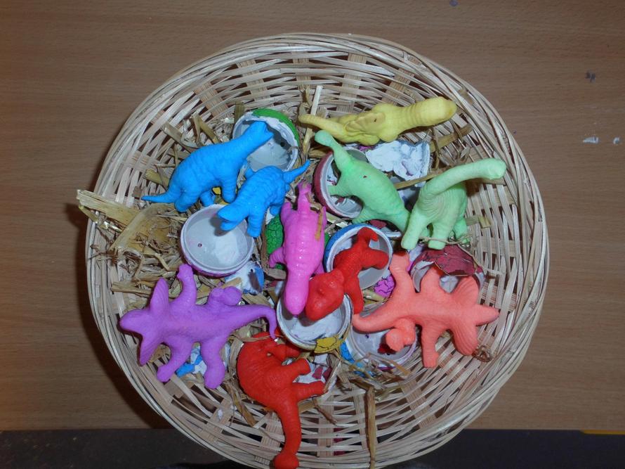 The dinosaurs were all very colourful!