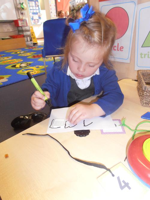 Practicing writing numbers