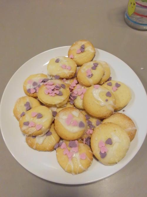 Our love heart biscuits were yummy!