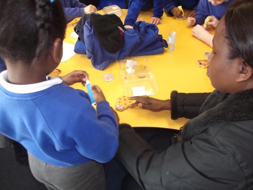 Benita working with her mum!