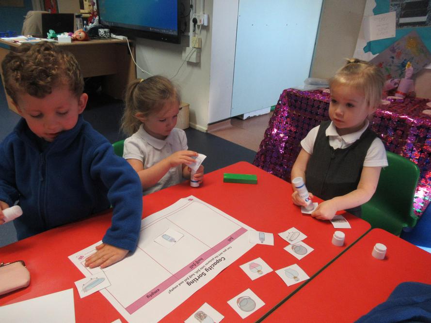 We looked at capacity in maths 