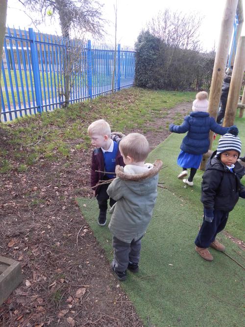 The twigs were used to make a trap for evil pea!