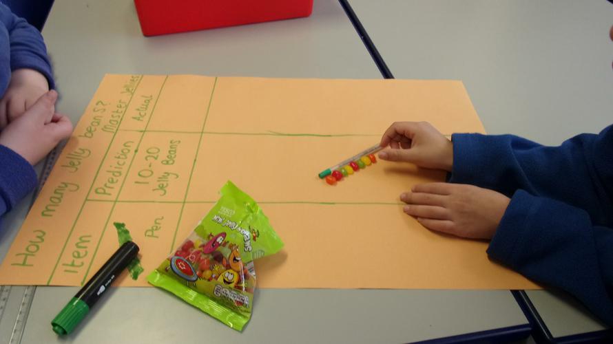 Measuring objects using jelly beans! 