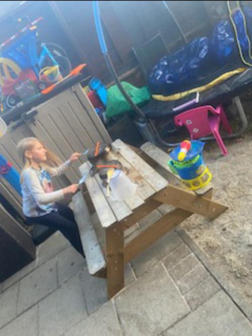 Kayla-Mae has been spending time in her garden!