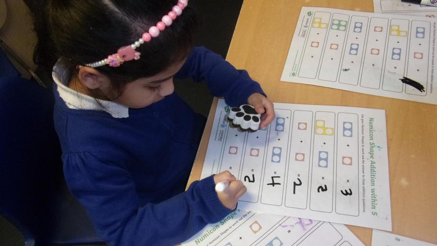 Shahrin is adding numbers 