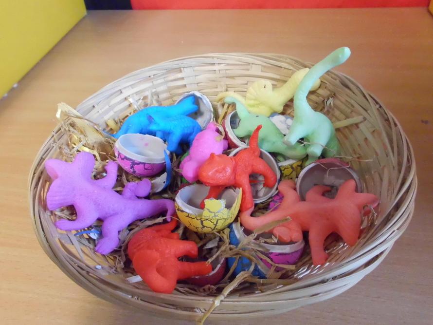 Dinosaurs hatched from the eggs!