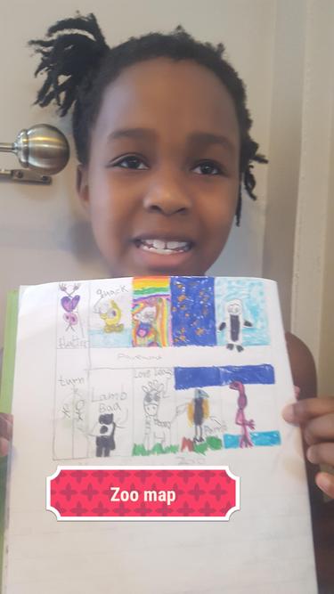 Nyameso created a map for her zoo!