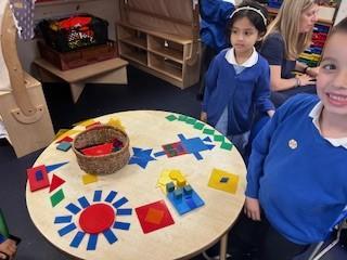 Shahrin and Flamur made pictures using and manipulating the shapes