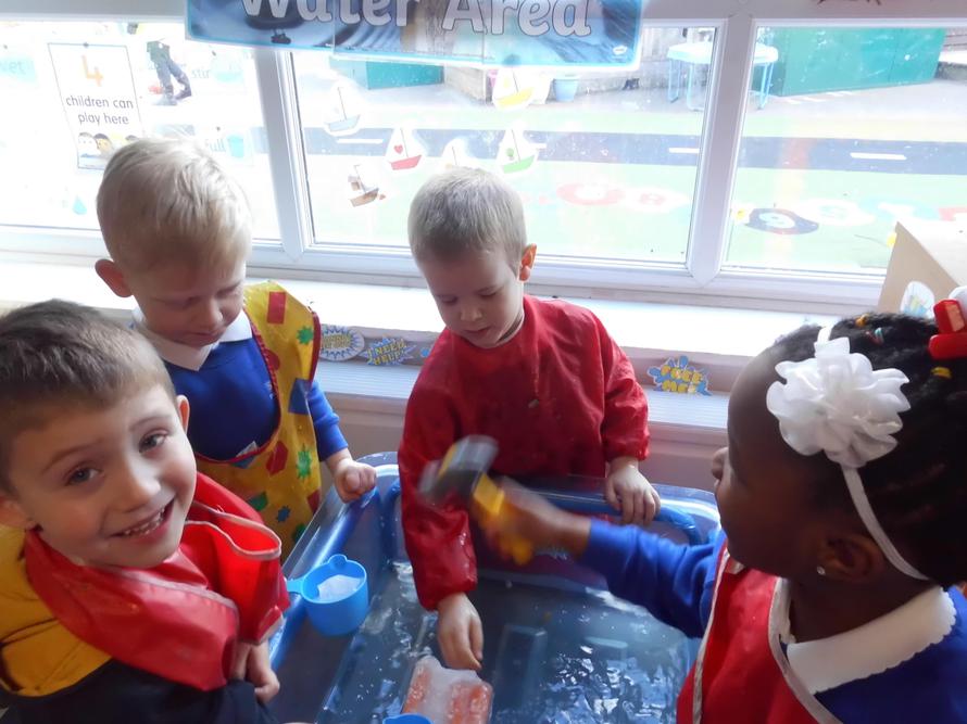 'it's melting Miss the carrots are coming out!'