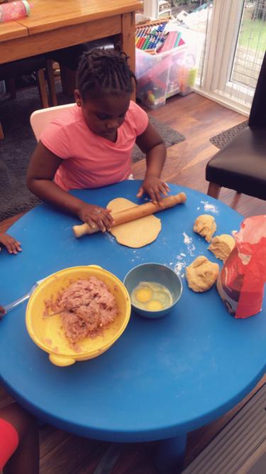 Elizabeth made sausage rolls!