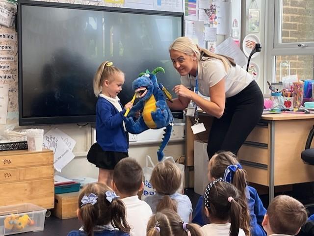 Aimee practicing to be a Dental Nurse 