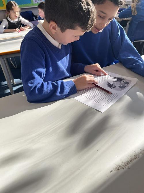 We then highlighted the direct speech.