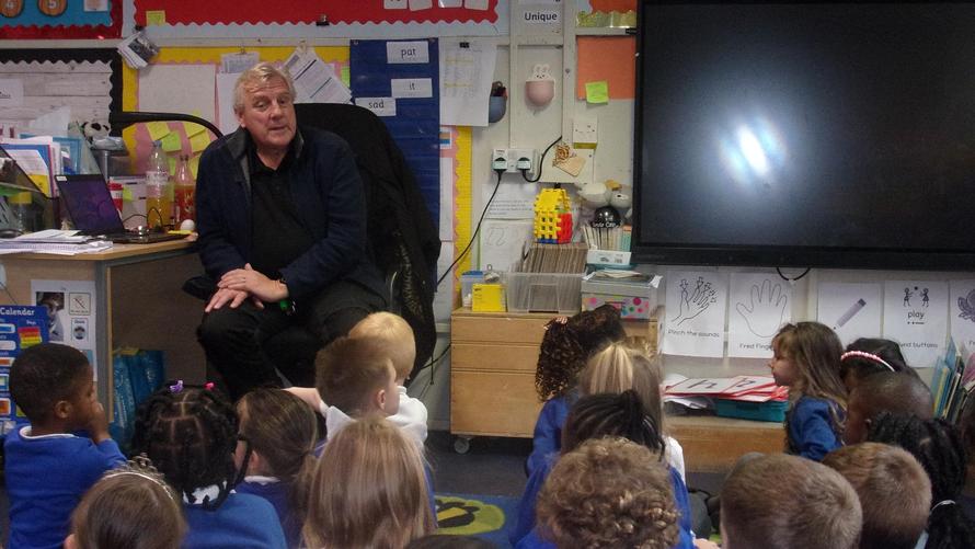 Gary (the School Caretaker) came to tell us how he helps keep us safe at school. 