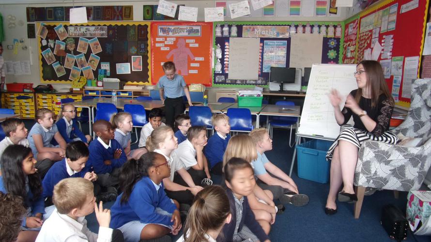 Hanna from a large law firm visited us. 