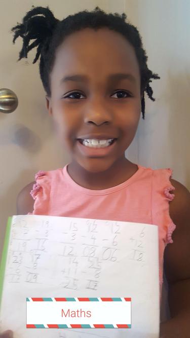 Nyameso worked hard on her maths!