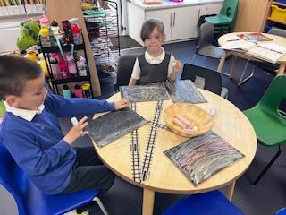 Writing on chalk boards 