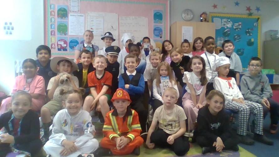 We dressed up as what we want to be when we are older.