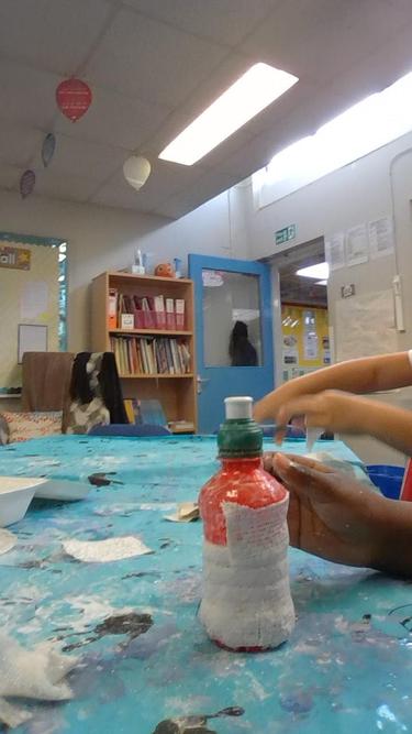 We covered bottles with modroc