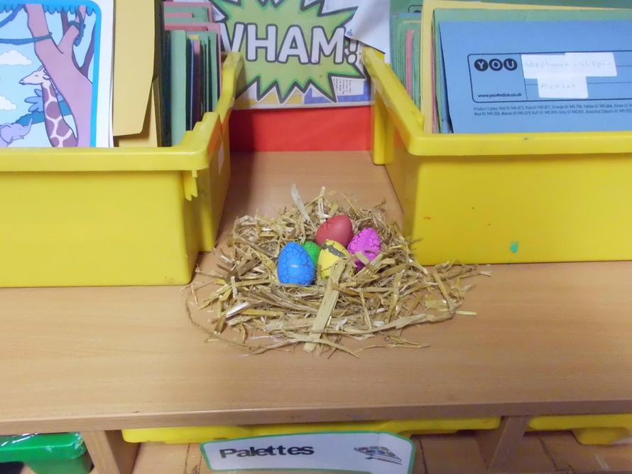 We found some dinosaur eggs in our Nursery!