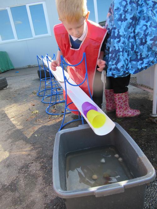 Arthur is experimenting with water flow