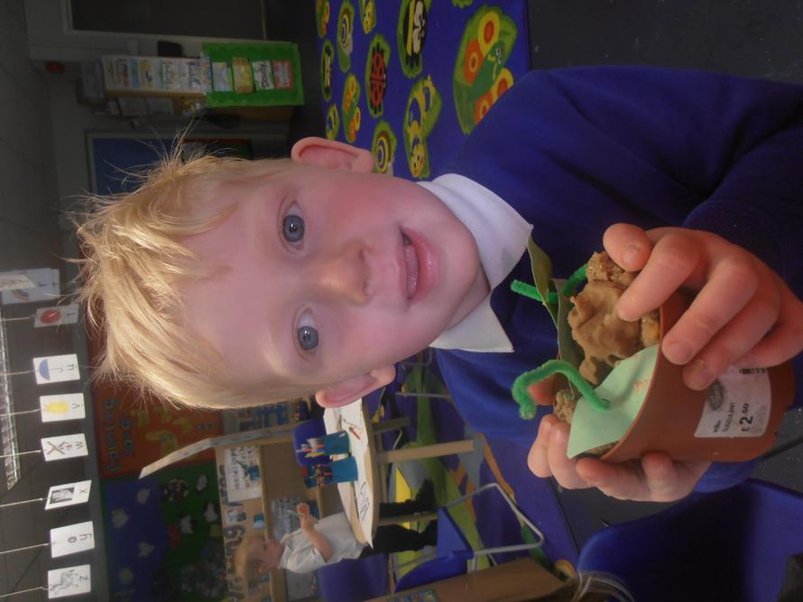 'Look at my beanstalk miss!'