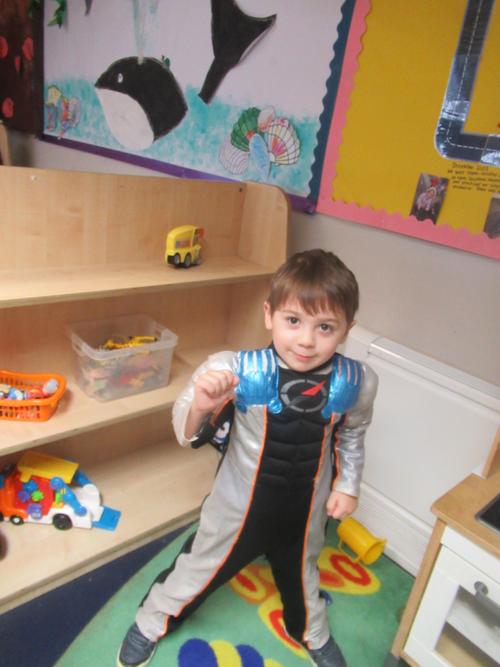 Brian has dressed as a superhero all by himself.