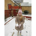 She has been analysing how much snowfall we have had, becoming a meteorologist! 