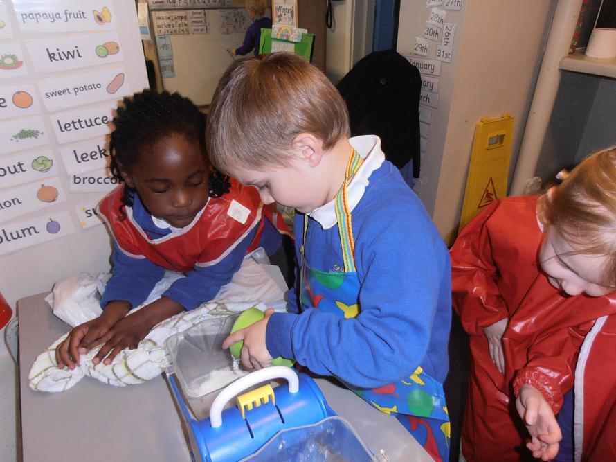 Weighing to make the scales 'balance'