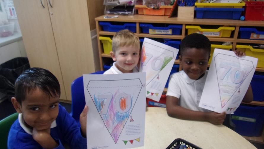 Makng bunting decorations