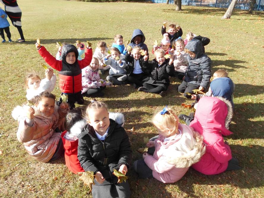 We all found 2 brown leaves.