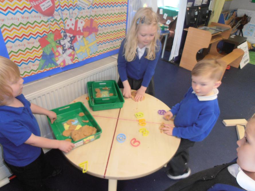 Playdough and number cutter fun!