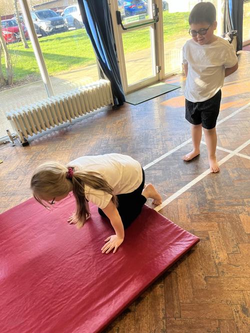 We've done forward rolls.