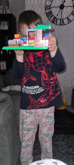 What a creative way to learn numbers to 50. Counting Lego bricks. :-)