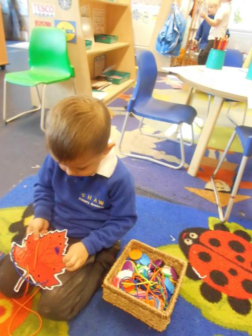 Nicholas practicing his threading