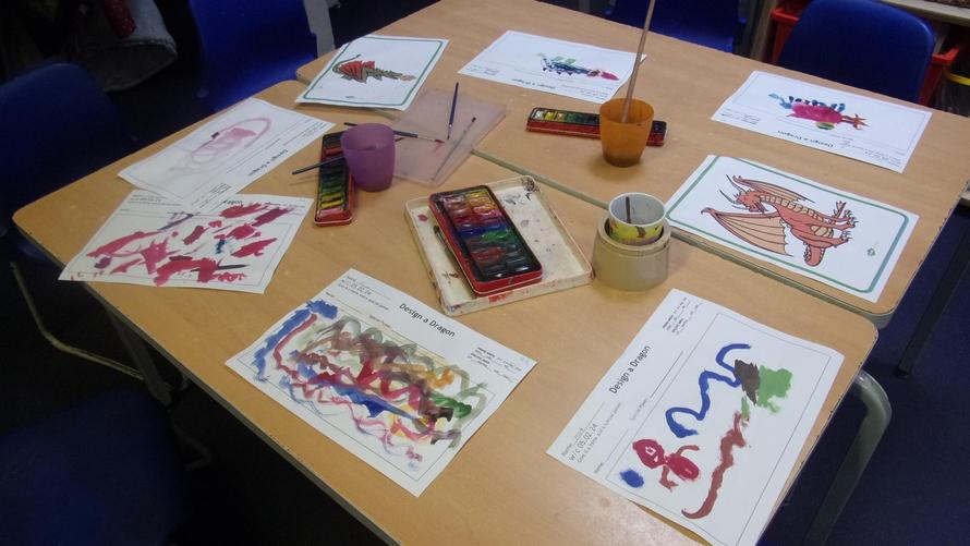 Chinese dragon painting 