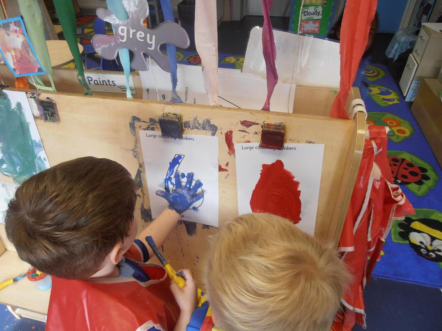 Painting numbers for our dispay