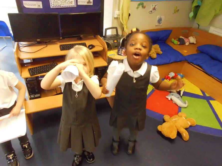 They made telescopeand swords from rolled up paper