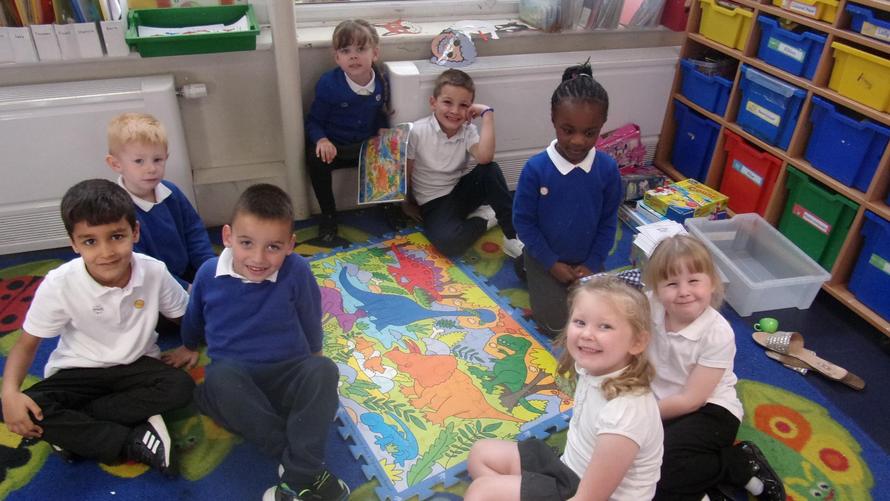RD enjoyed completing a giant floor puzzle. Team Work!