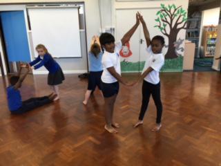 We can make maths shapes in PE! 