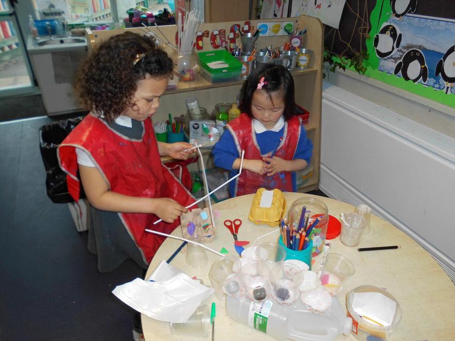 Using our creative and problem-solving skills to make a pirate boat