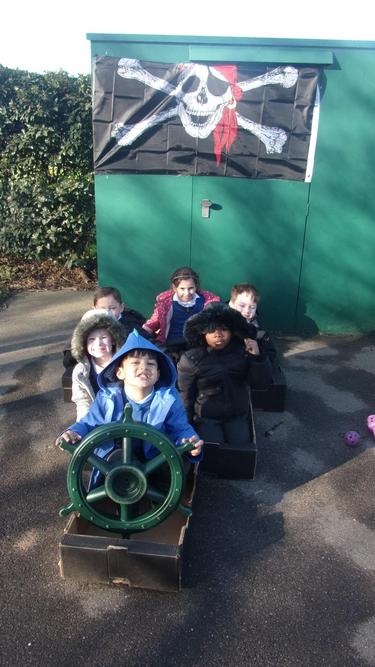 Children in RD are on the pirate ship
