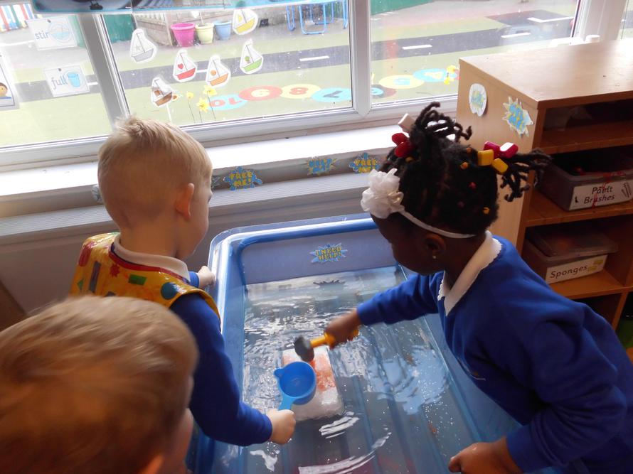 The children set to work to free the carrots!