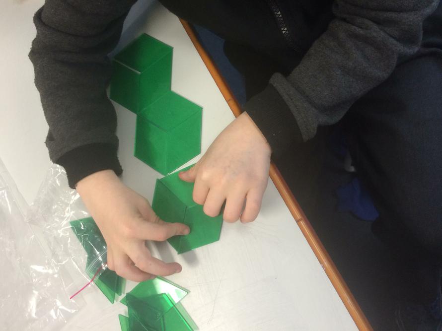 Tesselating shapes on the table