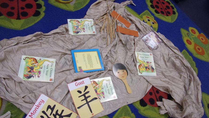 Exploring Chinese New Year Story books and Chinese letters