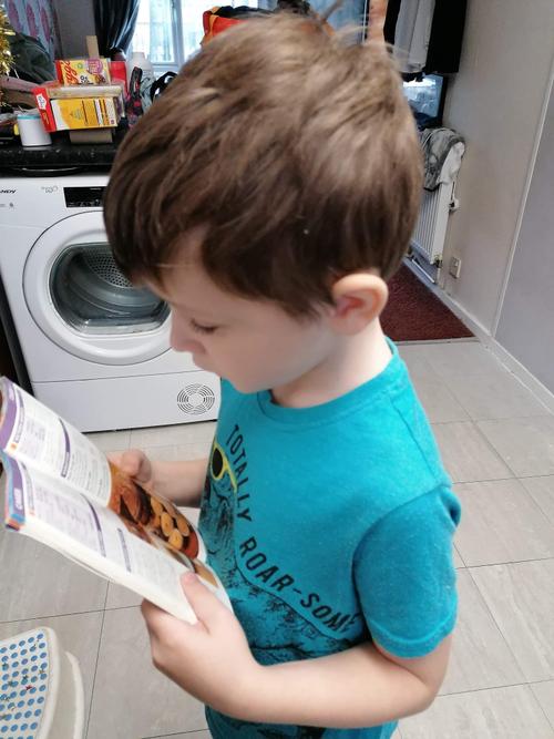 Mitchell found a cake recipe!