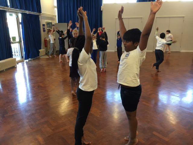 Show me a stretch position with your partner...