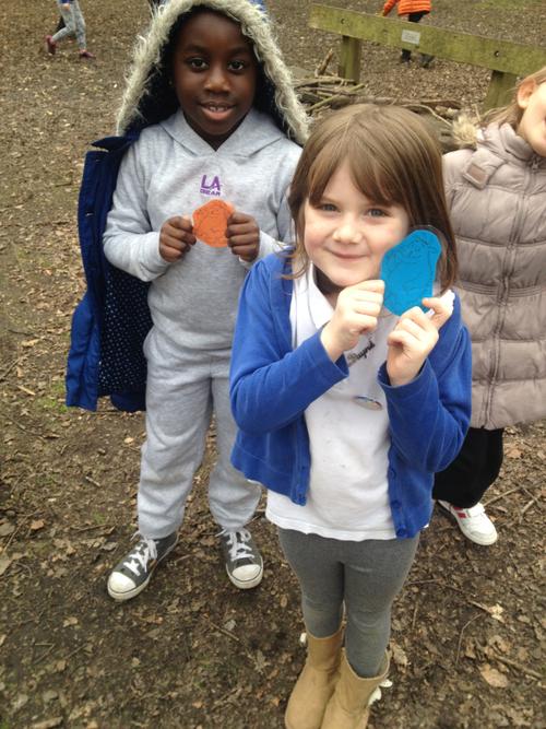 We coloured in our pictures.