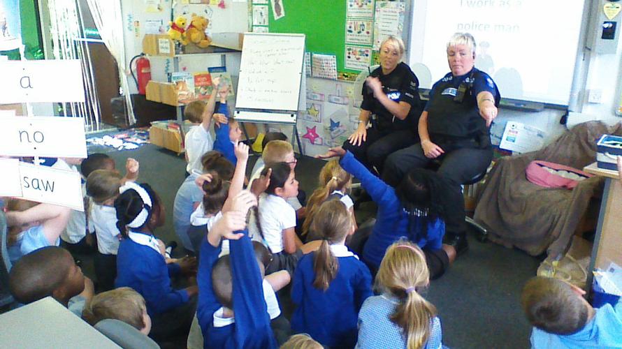 The police women came to see us...